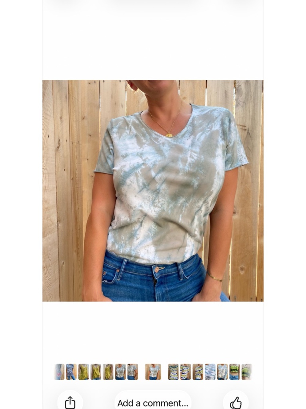 Selected homme Tie-Dye Short Sleeve V-Neck Top size medium